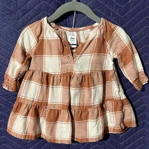 Baby girl 2 piece flannel dress
